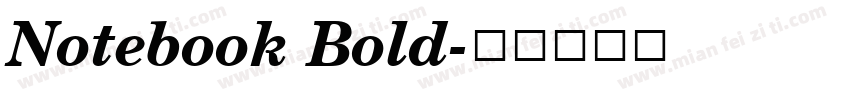 Notebook Bold字体转换